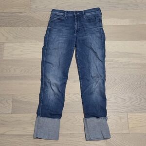 Mother Denim Ponyboy Ankle Fray Jeans